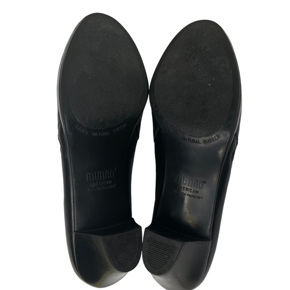 Munro American Taylor Black Leather Ankle Booties Side Zip Women's Size 6N (AA) - Picture 12 of 16